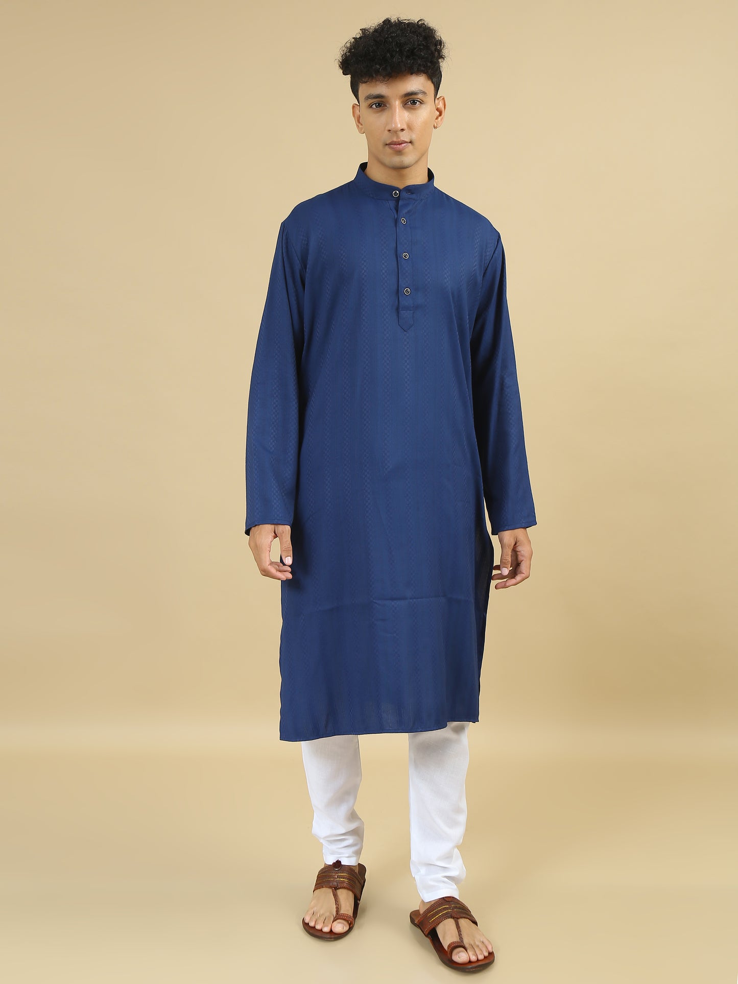 Tattva Men Cotton Blend Kurta Pyjama Set