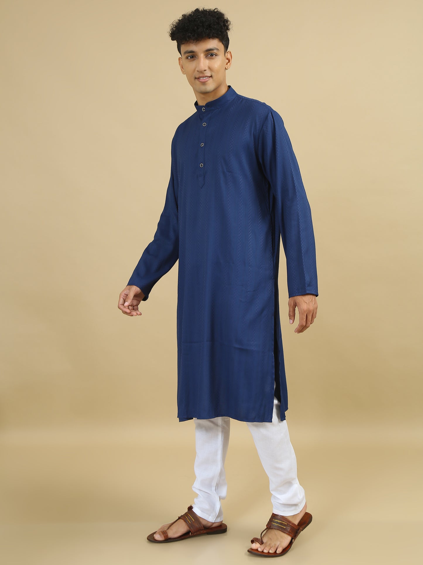 Tattva Men Cotton Blend Kurta Pyjama Set