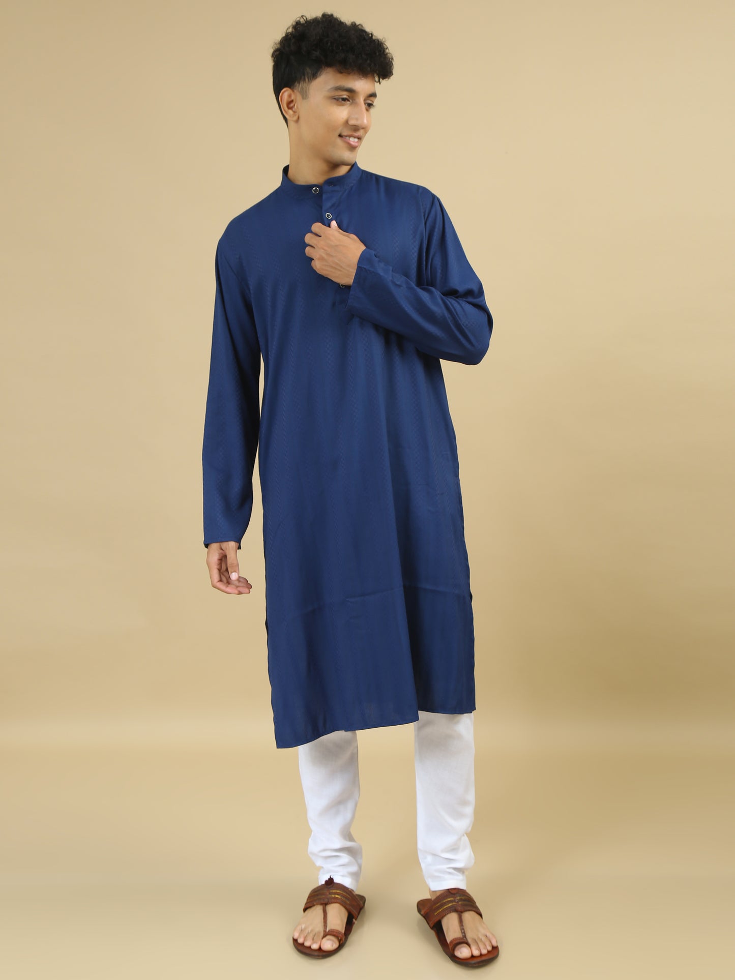 Tattva Men Cotton Blend Kurta Pyjama Set