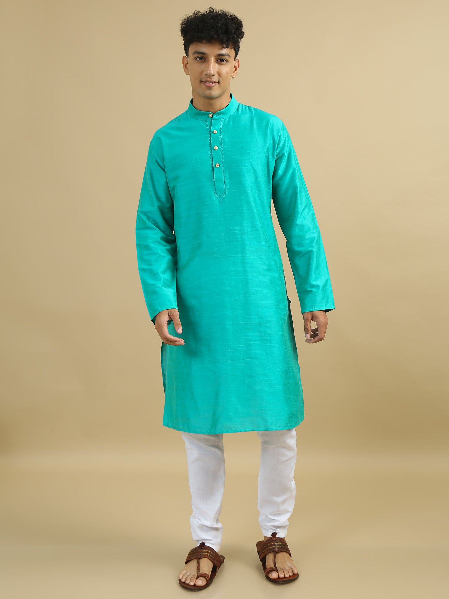 Tattva Men Cotton Blend Kurta Pyjama Set