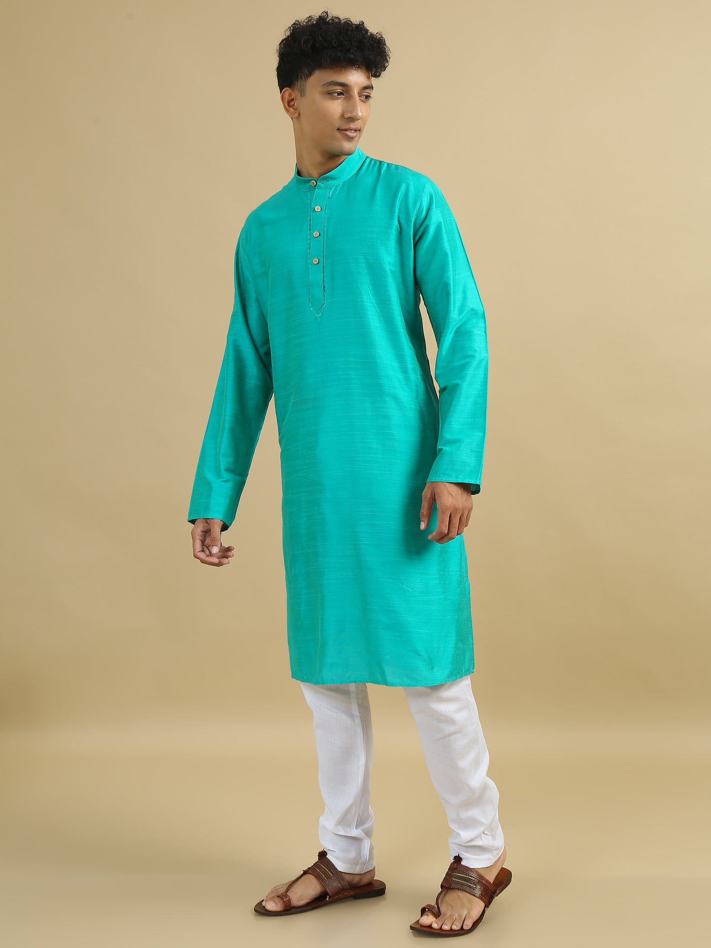 Tattva Men Cotton Blend Kurta Pyjama Set