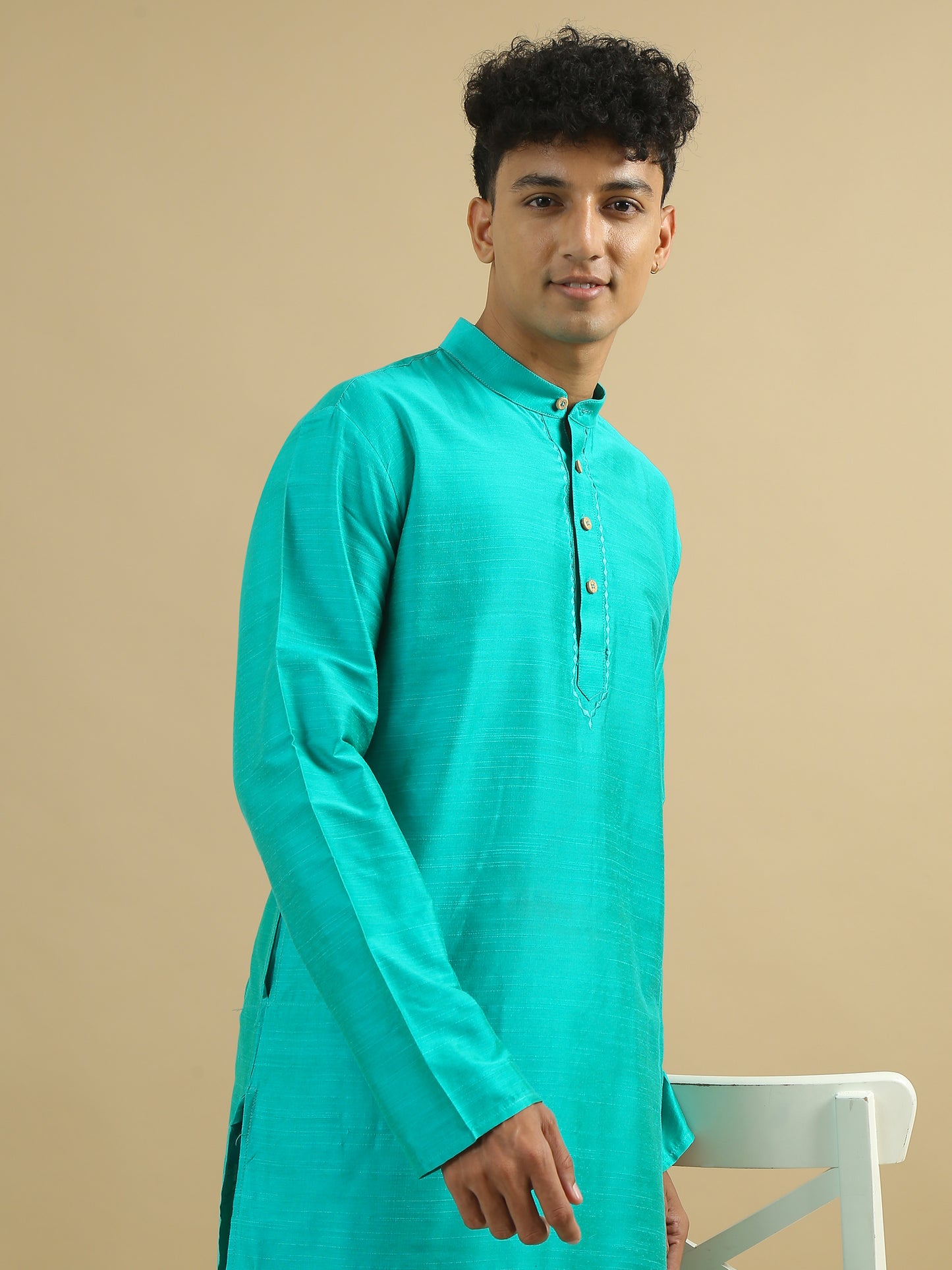 Tattva Men Cotton Blend Kurta Pyjama Set