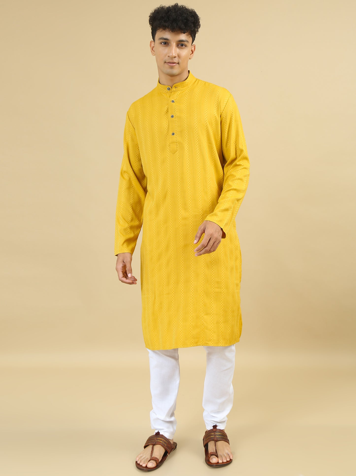 Tattva Men Cotton Blend Kurta Pyjama Set