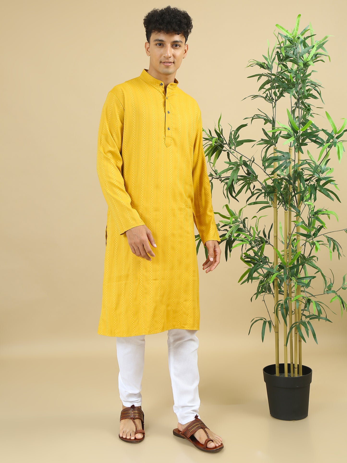 Tattva Men Cotton Blend Kurta Pyjama Set