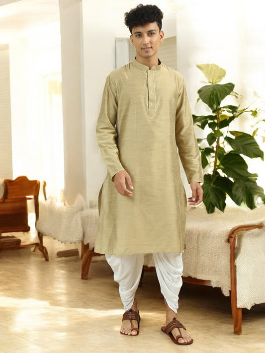 Tattva Men Cotton Blend Kurta Pyjama Set