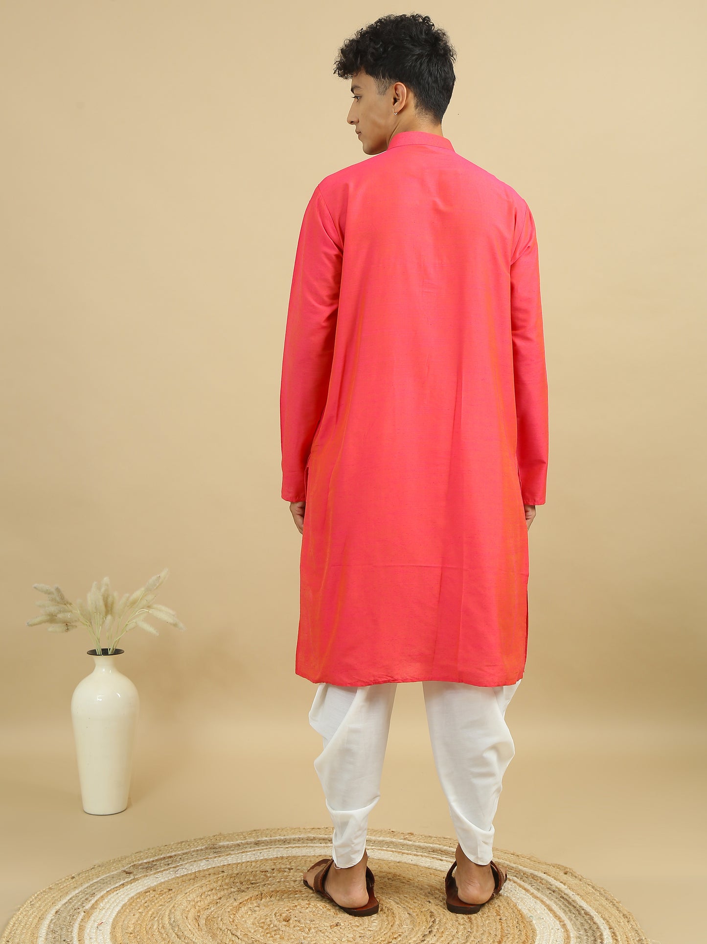 Tattva Men Cotton Blend Kurta Pyjama Set