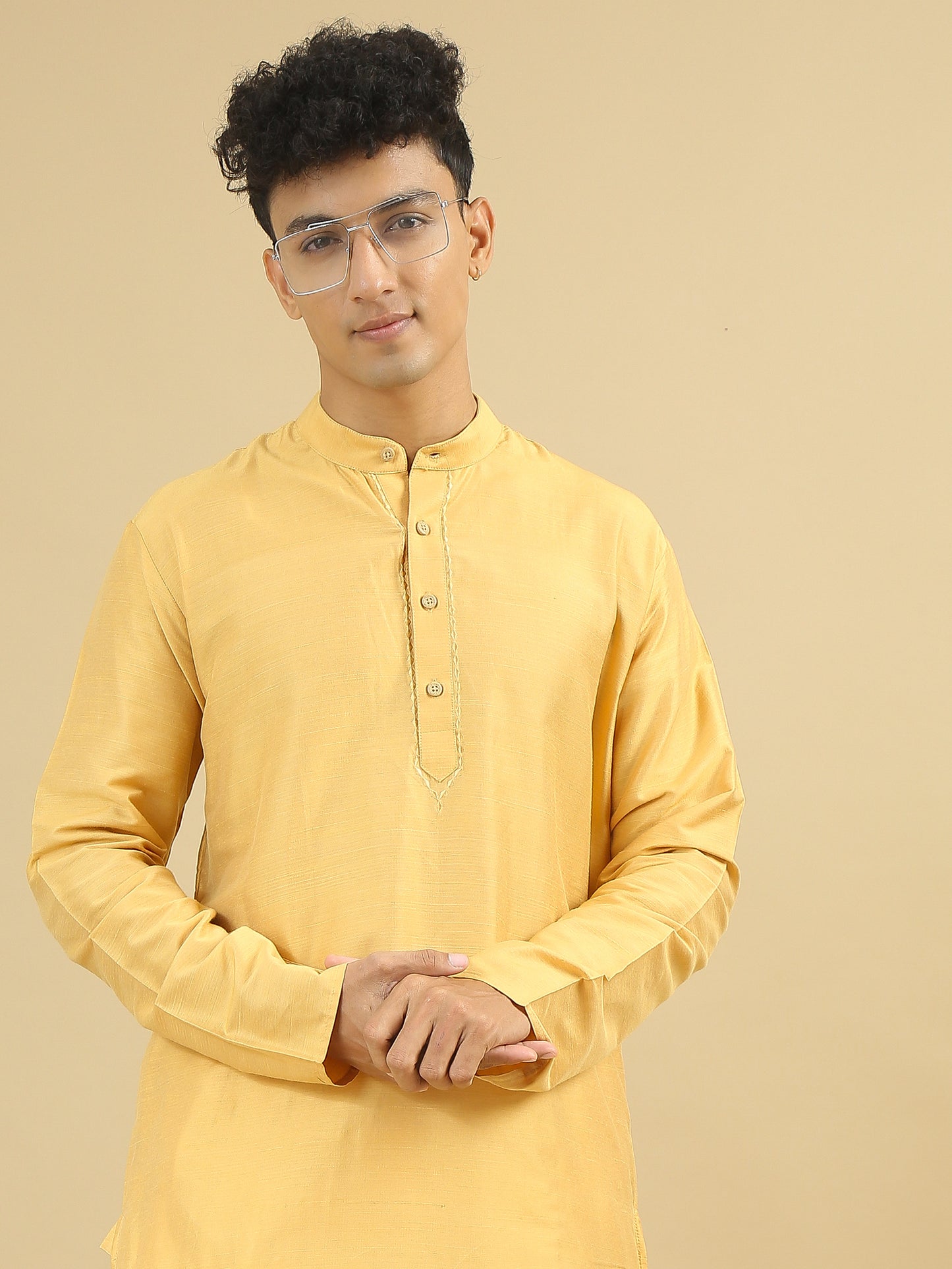 Tattva Men Cotton Blend Kurta Pyjama Set