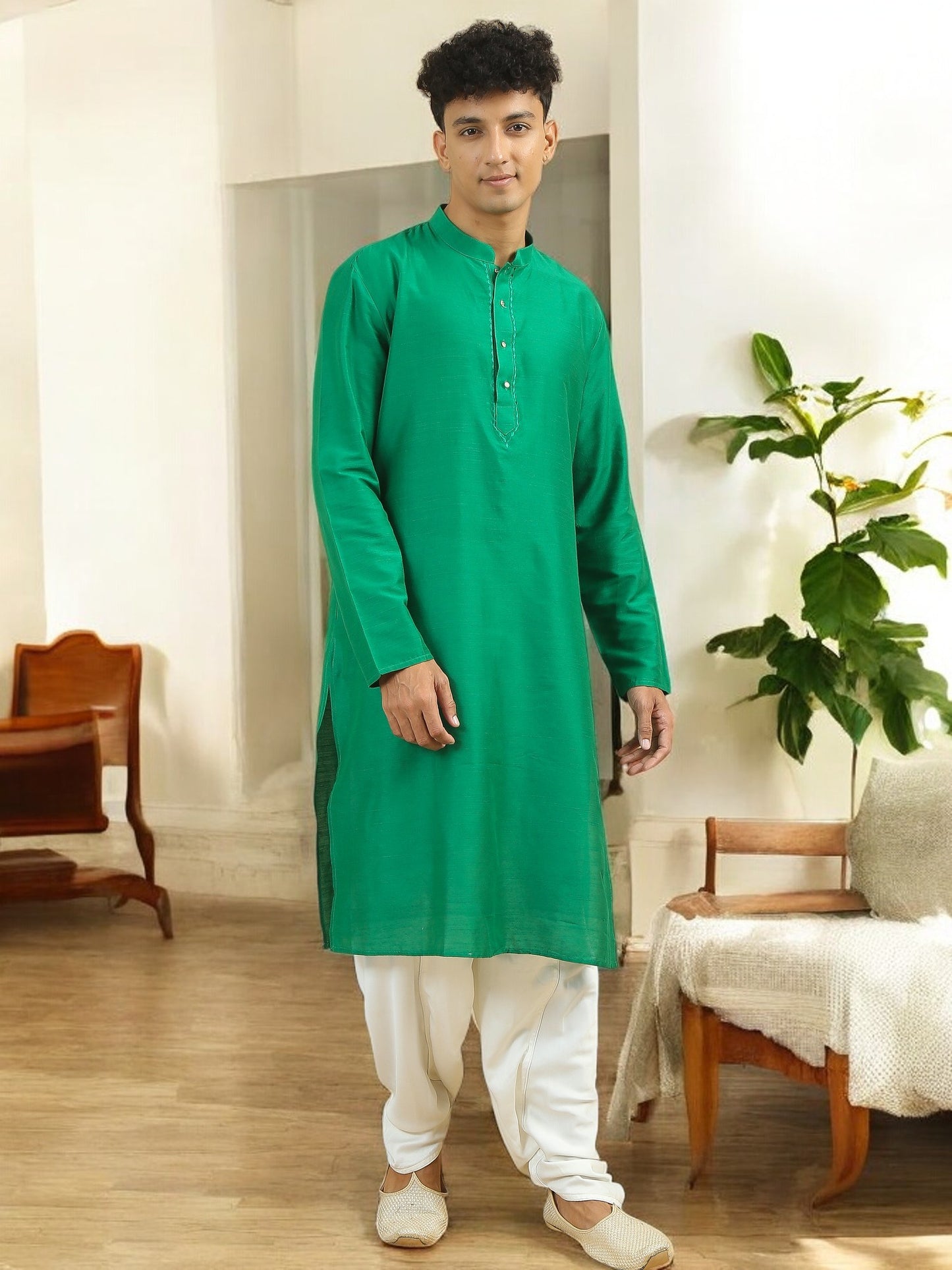 Tattva Men Cotton Blend Kurta Pyjama Set