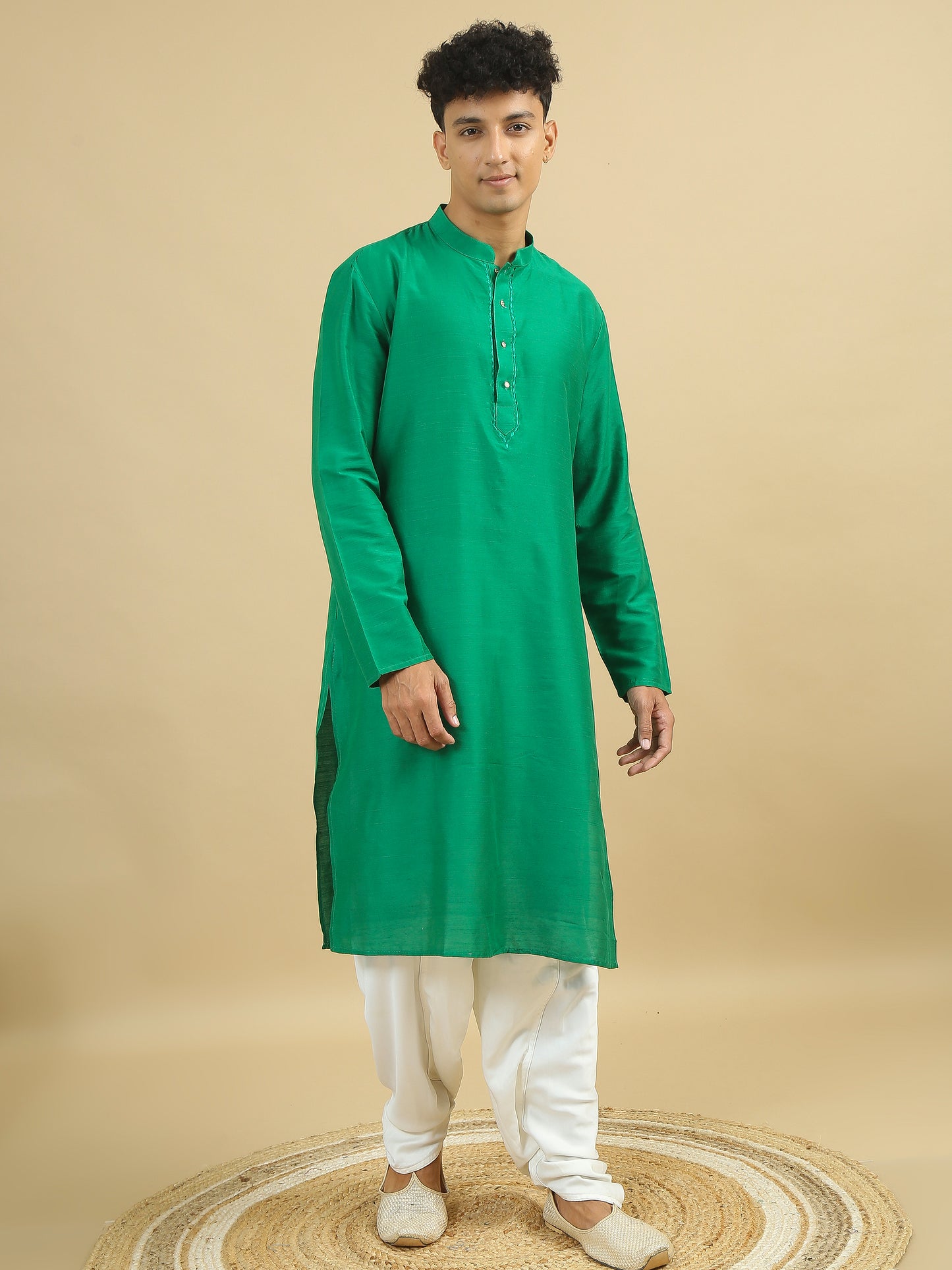 Tattva Men Cotton Blend Kurta Pyjama Set