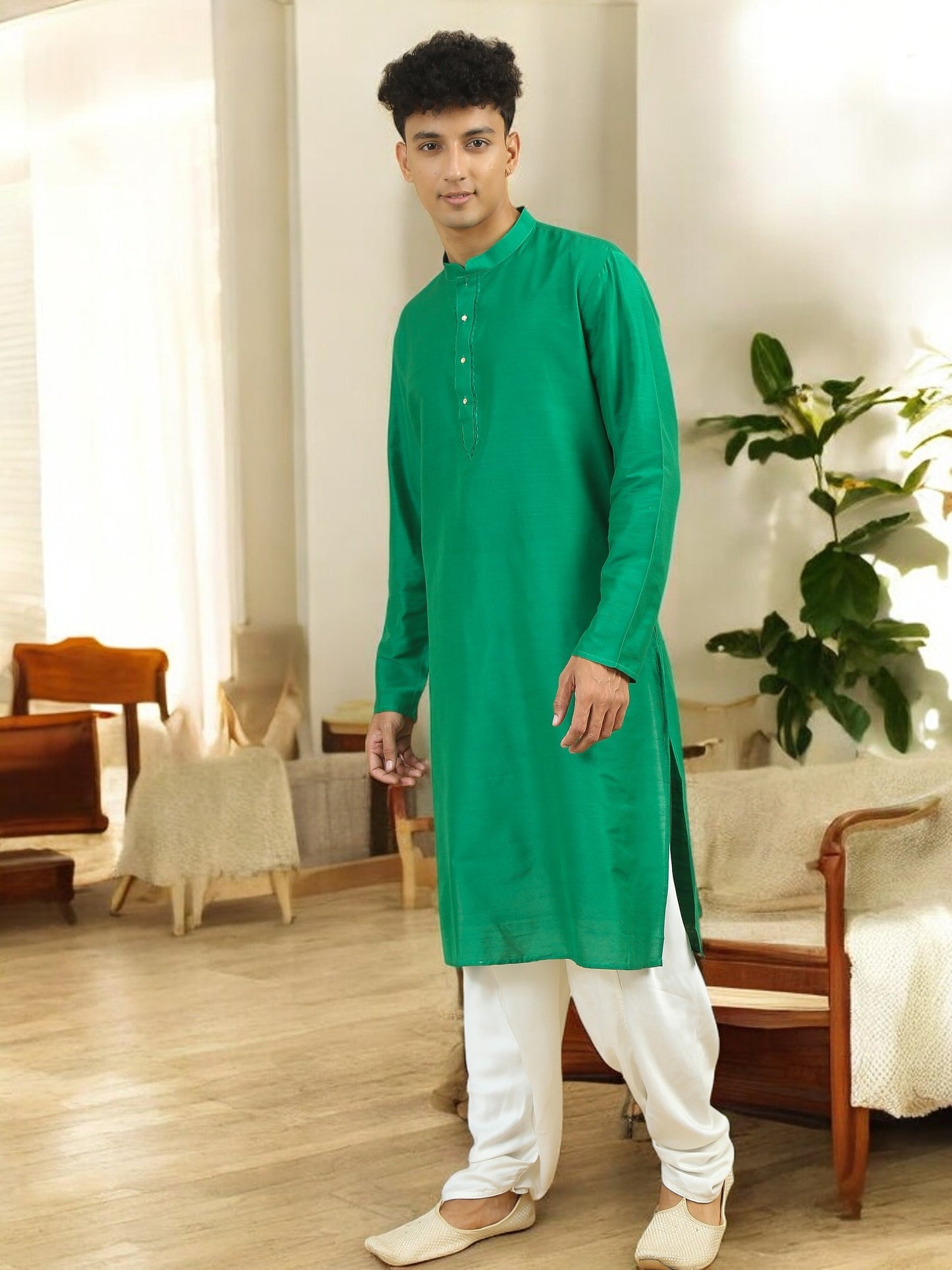 Tattva Men Cotton Blend Kurta Pyjama Set