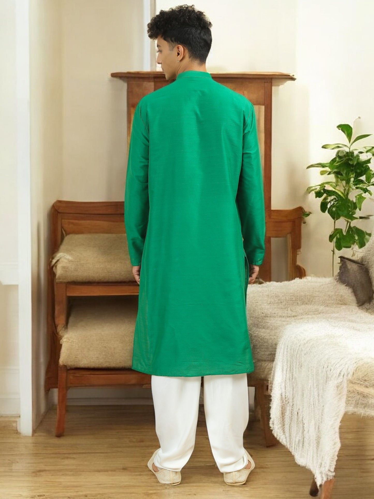 Tattva Men Cotton Blend Kurta Pyjama Set