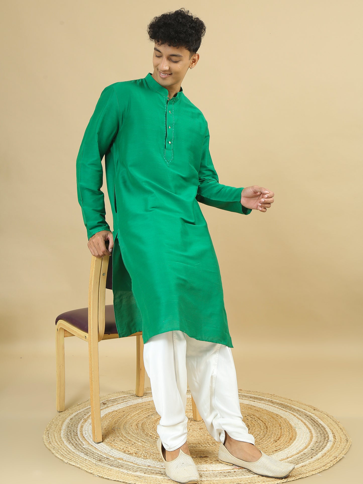 Tattva Men Cotton Blend Kurta Pyjama Set