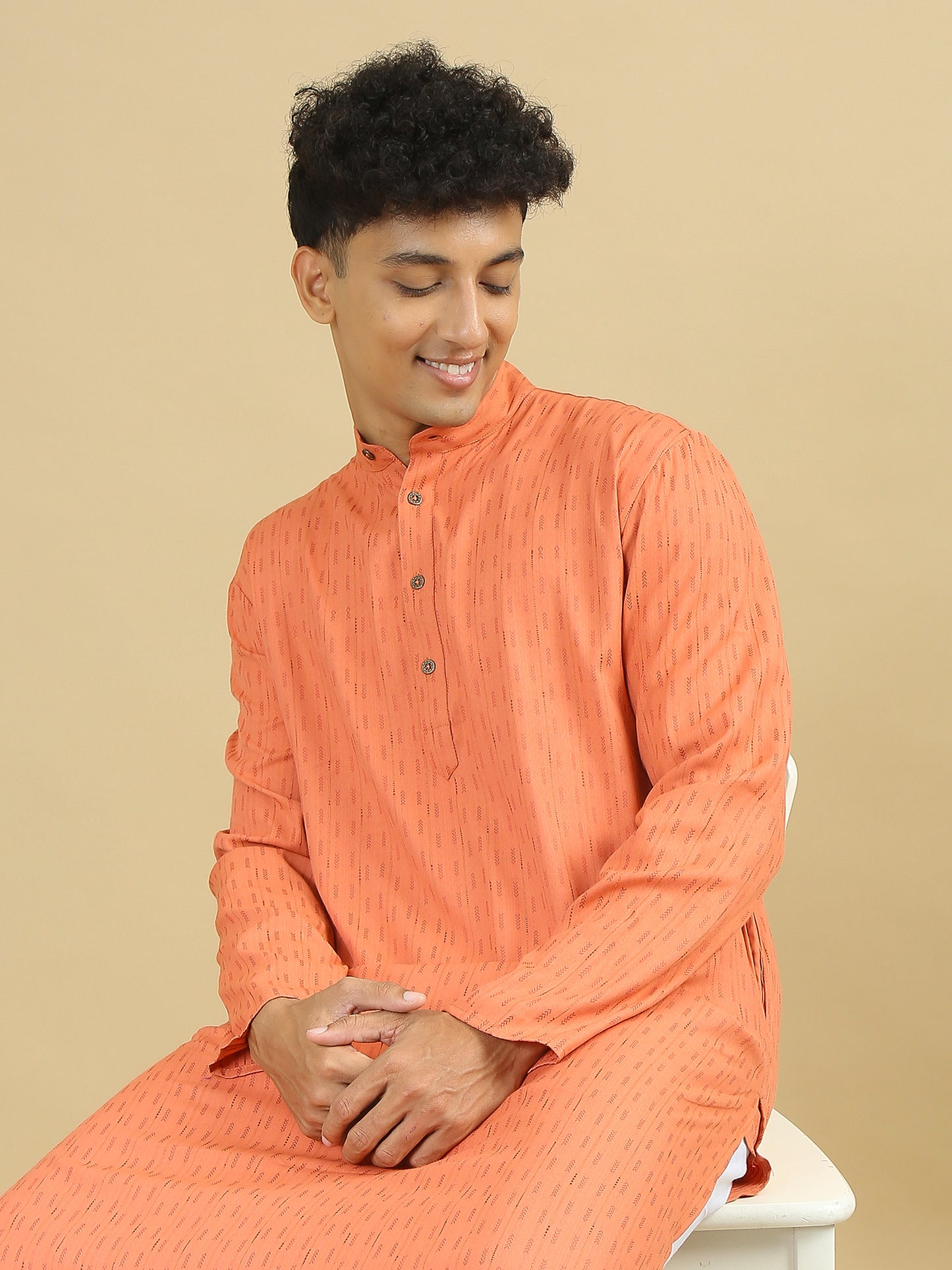 Tattva  Men Cotton Blend Kurta Pyjama Set