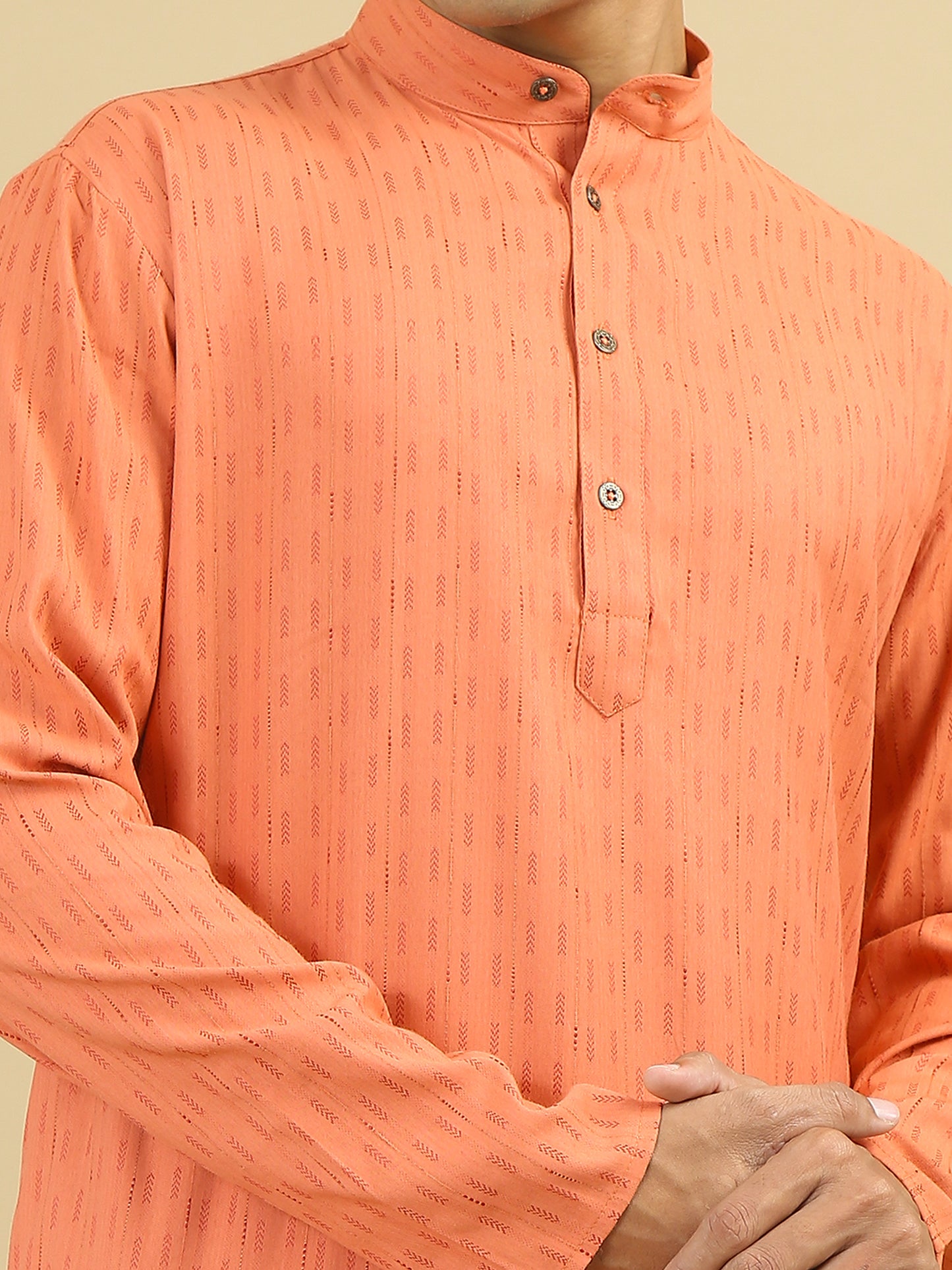 Tattva  Men Cotton Blend Kurta Pyjama Set