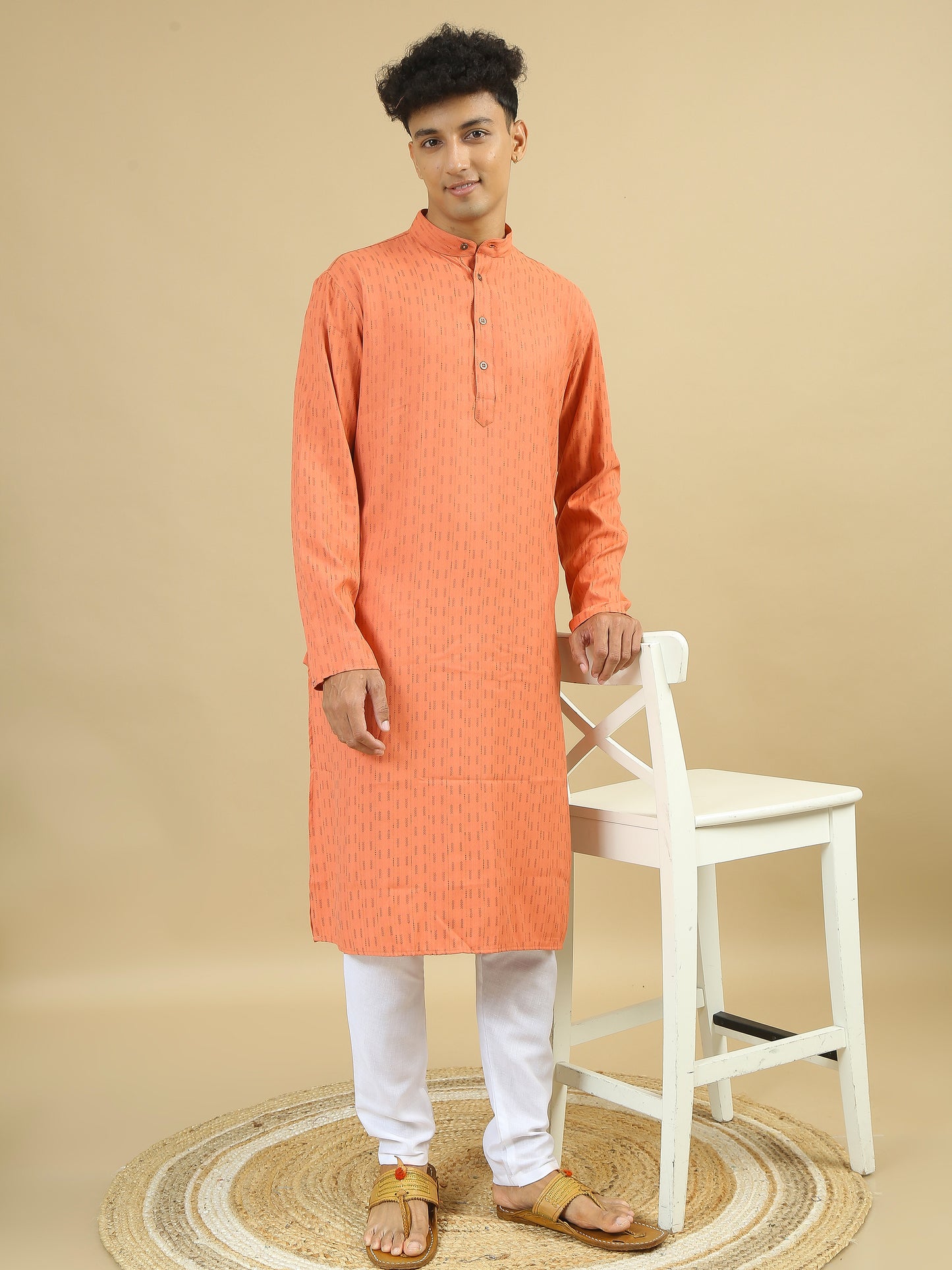 Tattva  Men Cotton Blend Kurta Pyjama Set