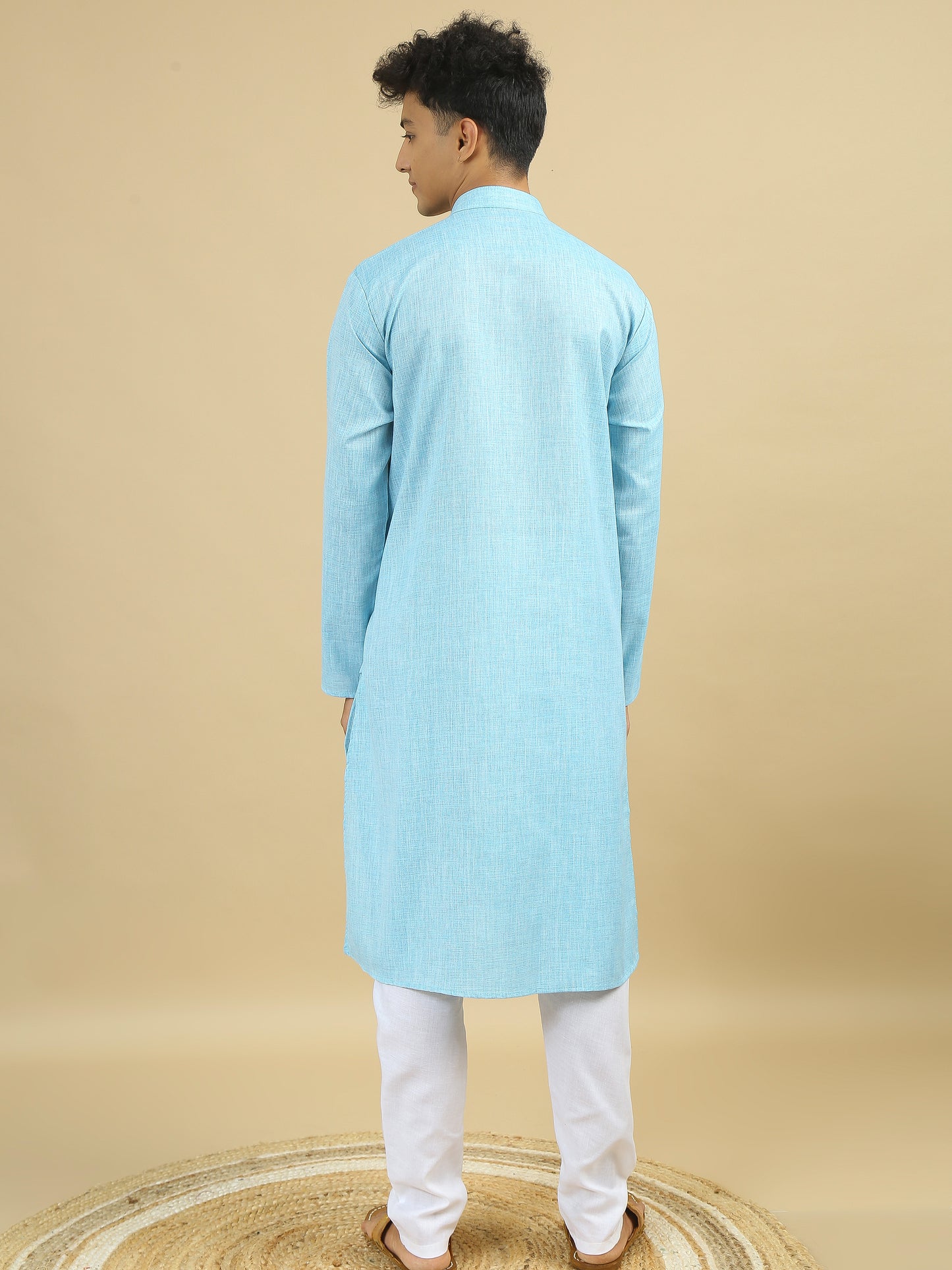 Tattva Men Cotton Blend Kurta Pyjama Set