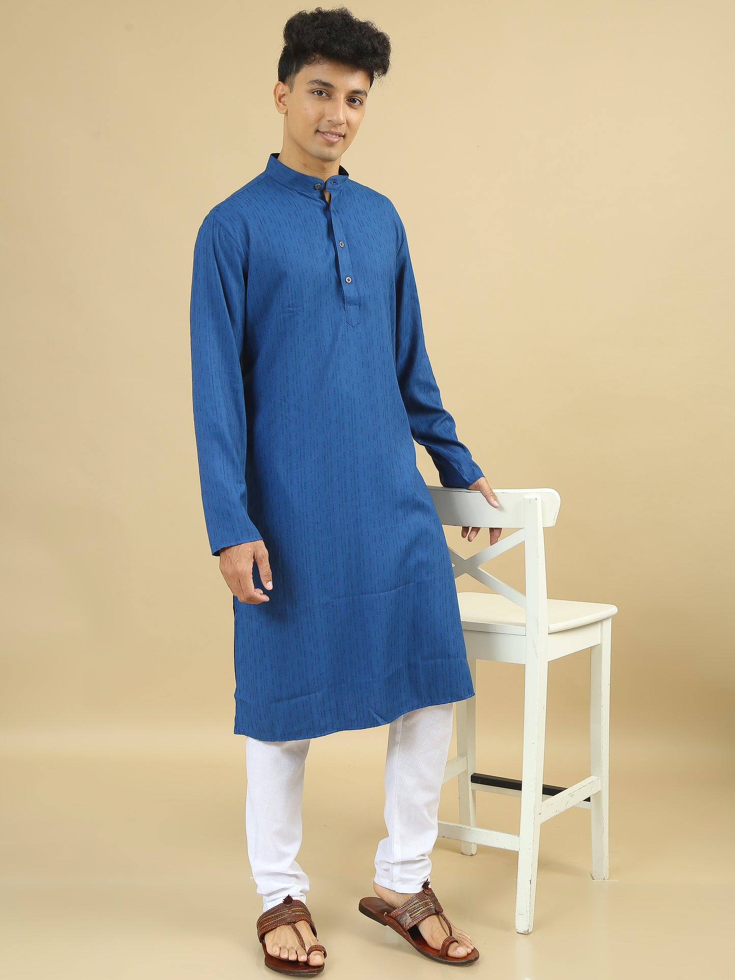 Tattva Men Cotton Blend Kurta Pyjama Set