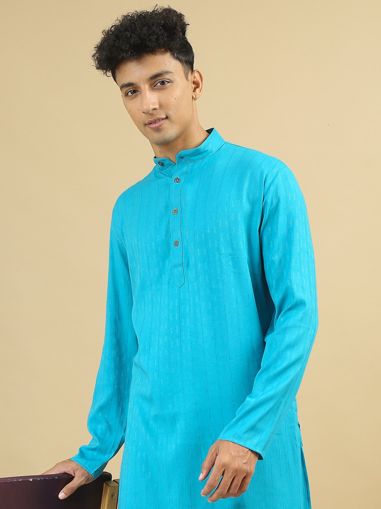 Tattva Men Cotton Blend Kurta Pyjama Set