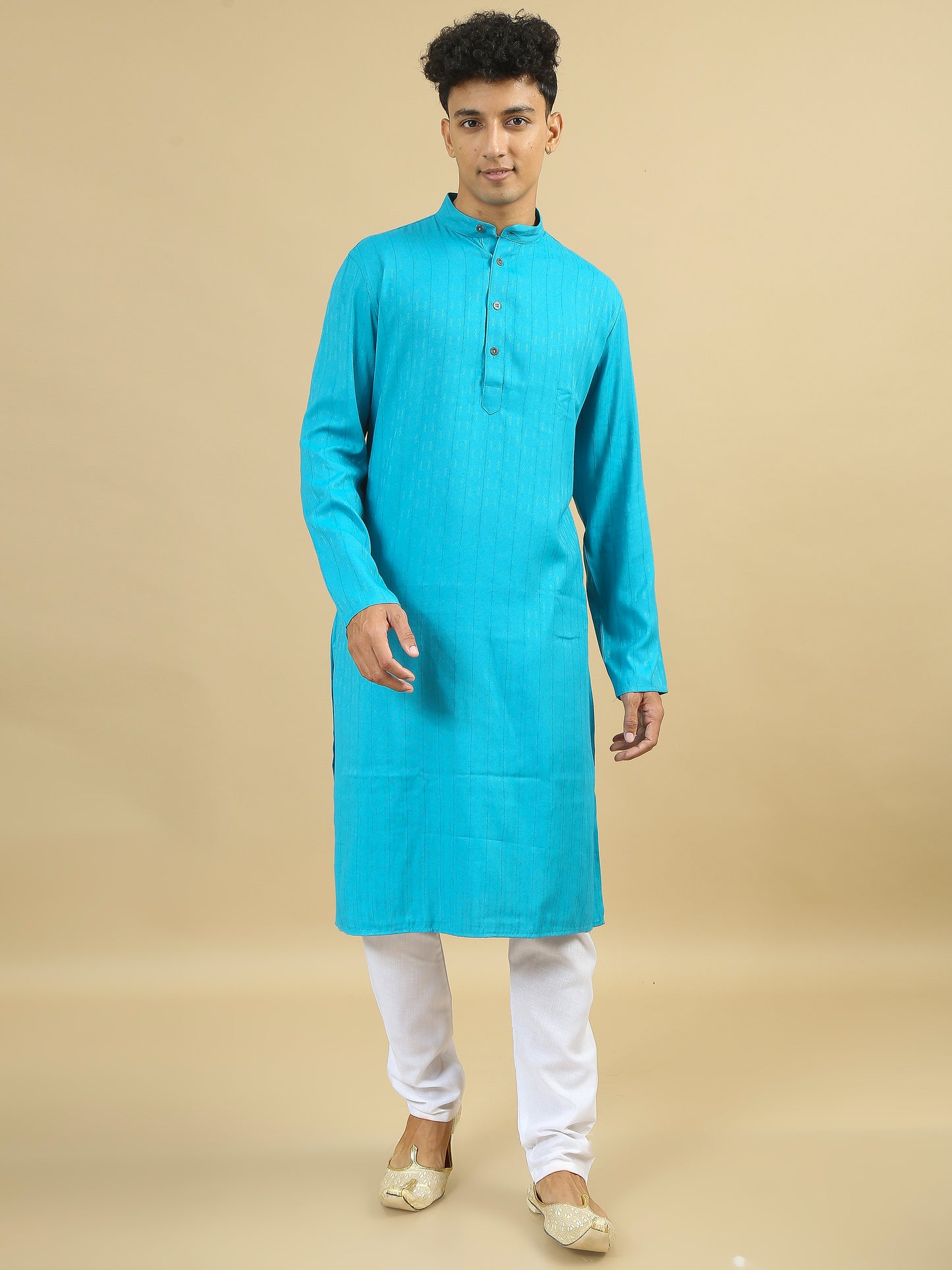 Tattva Men Cotton Blend Kurta Pyjama Set