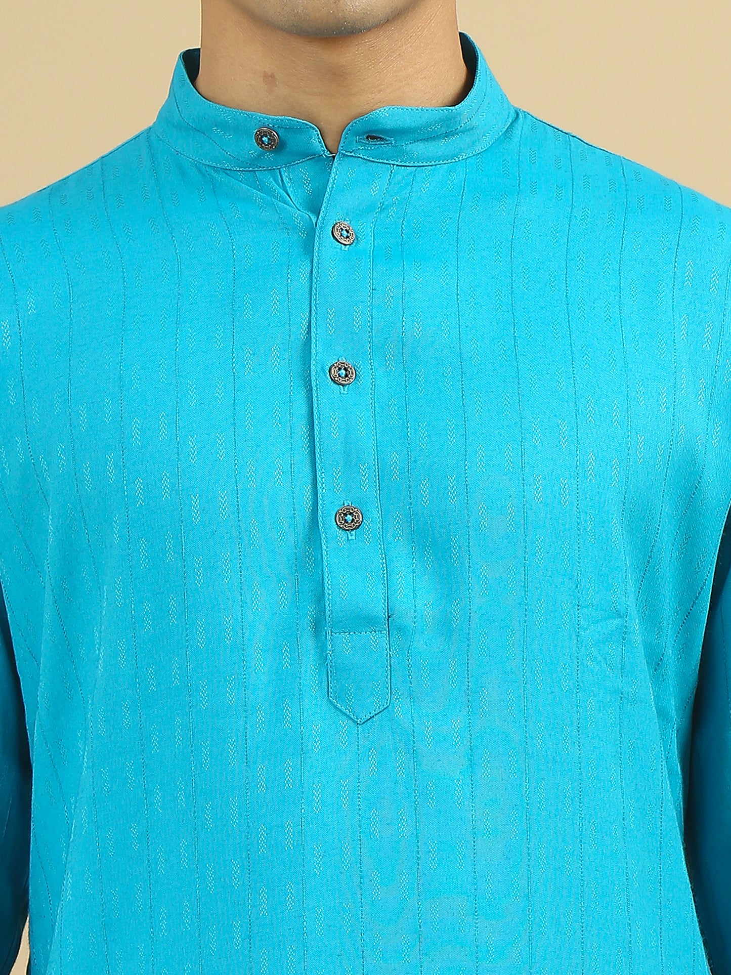 Tattva Men Cotton Blend Kurta Pyjama Set