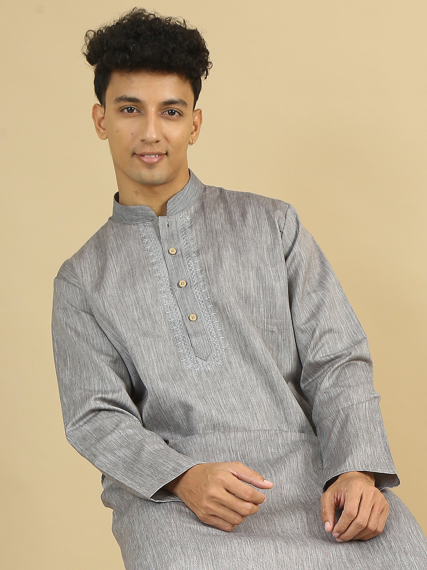 Tattva Men Cotton Blend Kurta Pyjama Set