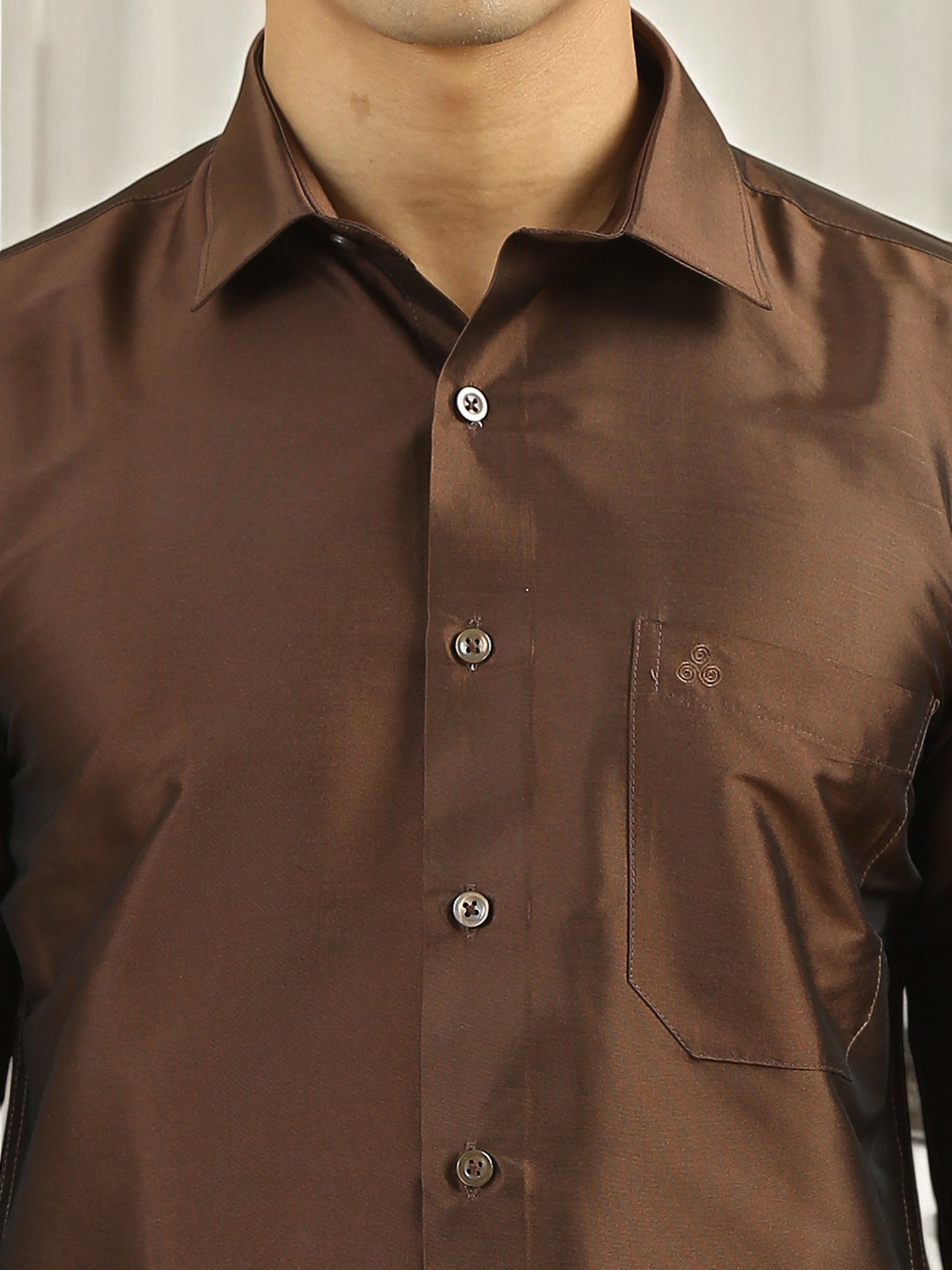 Tattva Mens Coffee Solid Shirt