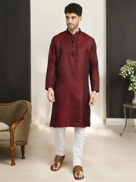 Tattva  Men Polyester Kurta Pyjama Set