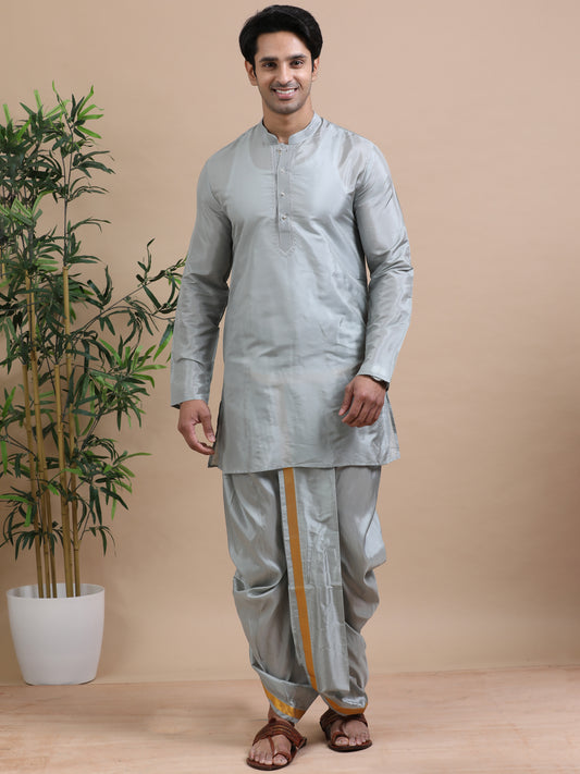 Tattva Ethnic Art Silk Kurta Dhoti Set