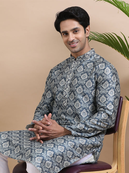 Tattva Men Threadwork Designed Kurta Pyjama Set