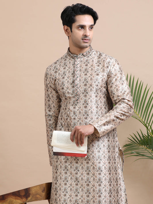 Tattva Men Threadwork Designed Kurta Pyjama Set