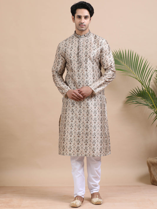 Tattva Men Threadwork Designed Kurta Pyjama Set