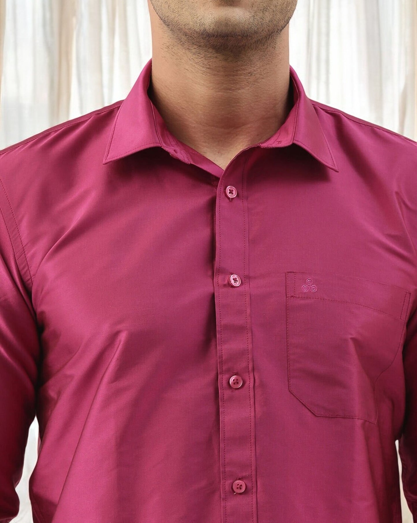 Tattva Pink Solid Regular Shirt