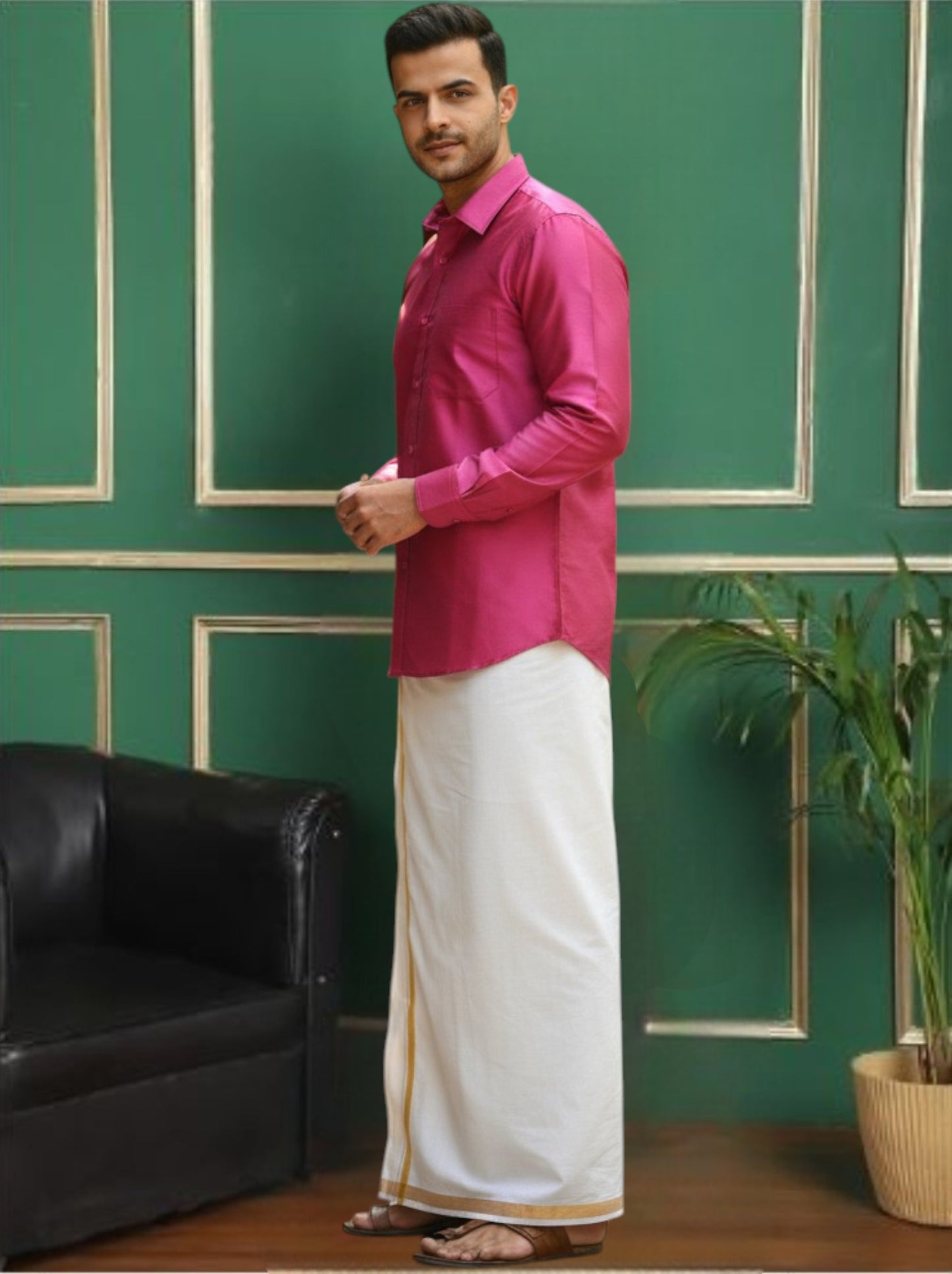 Tattva Pink Solid Regular Shirt