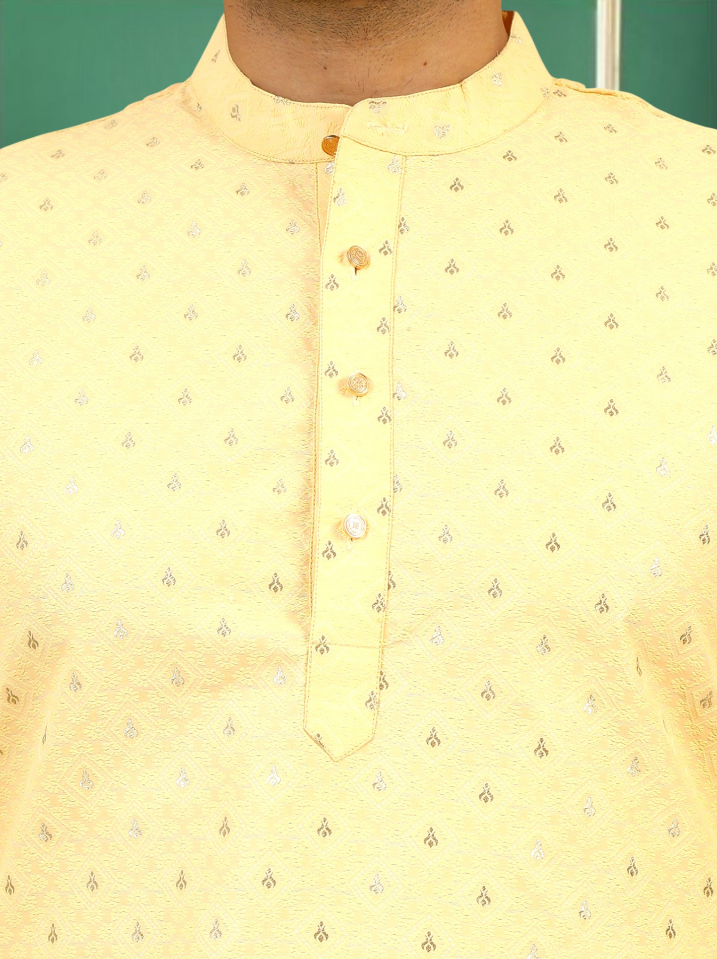 Tattva Men Ethnic Motif Straight Short Kurta