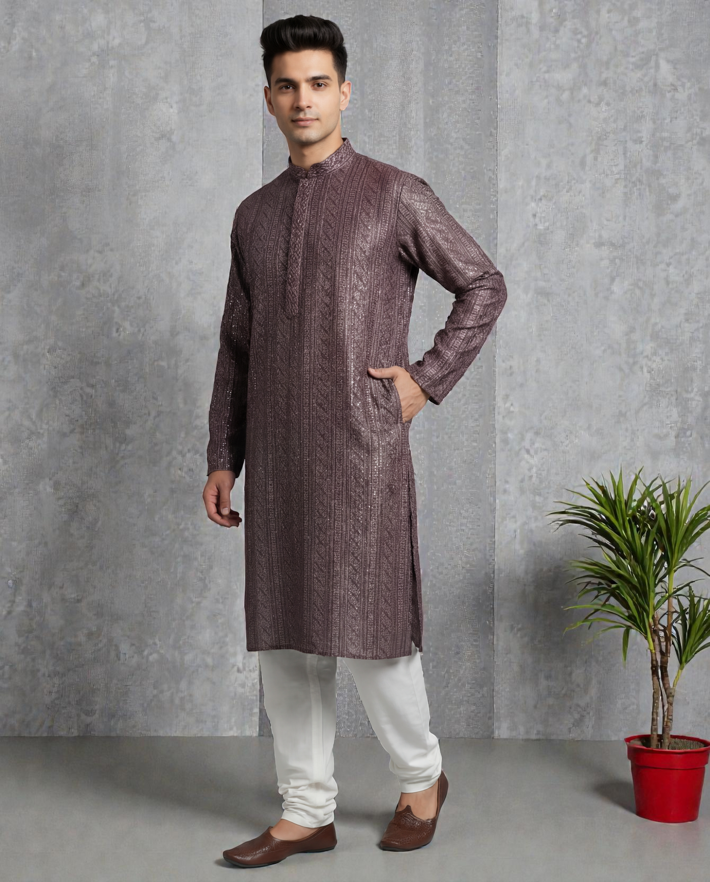 Tattva Men Printed Regular Kurta with Pyjama