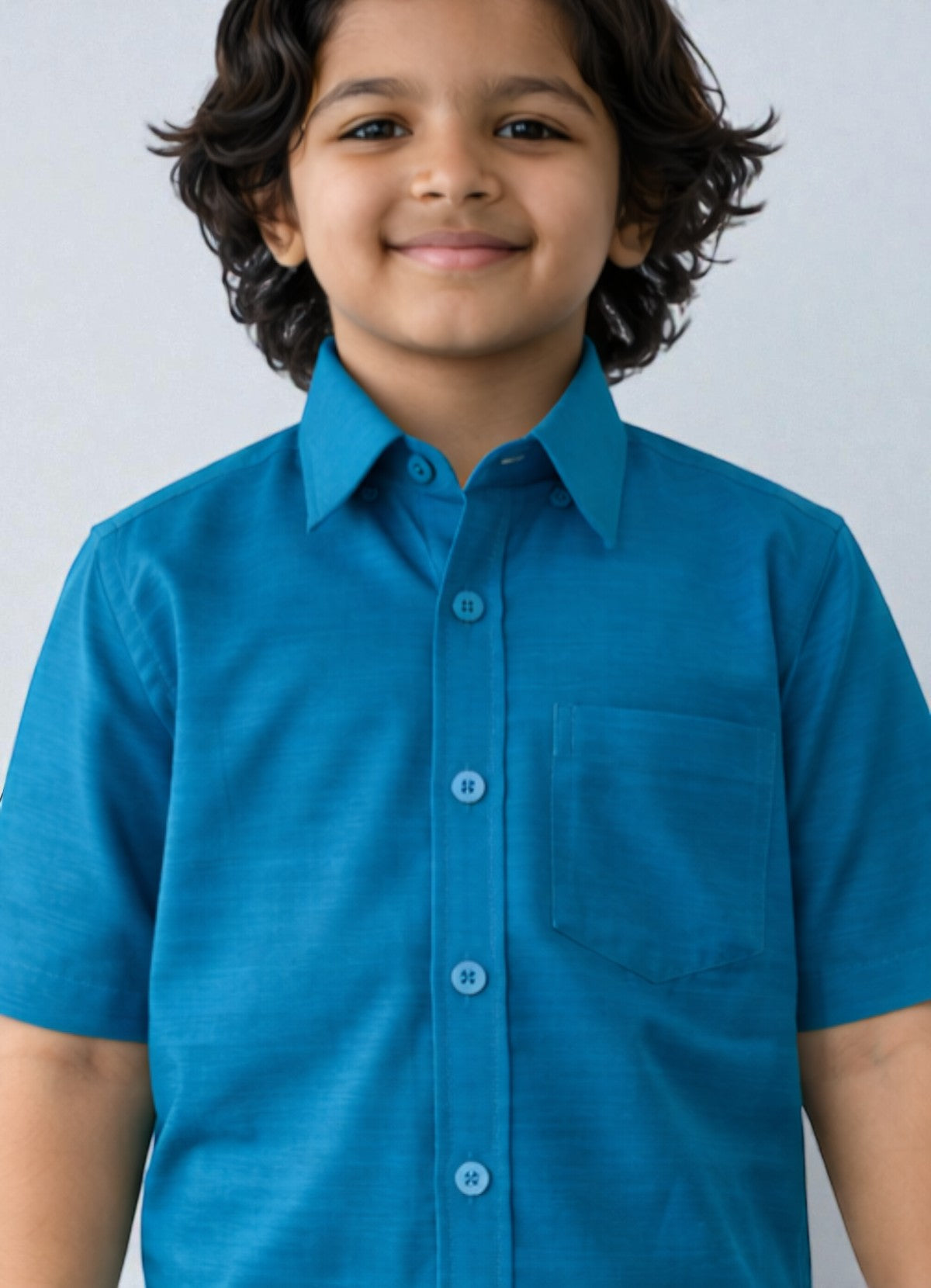 TATTVA Boys Solid Cotton Half Sleeves Shirt
