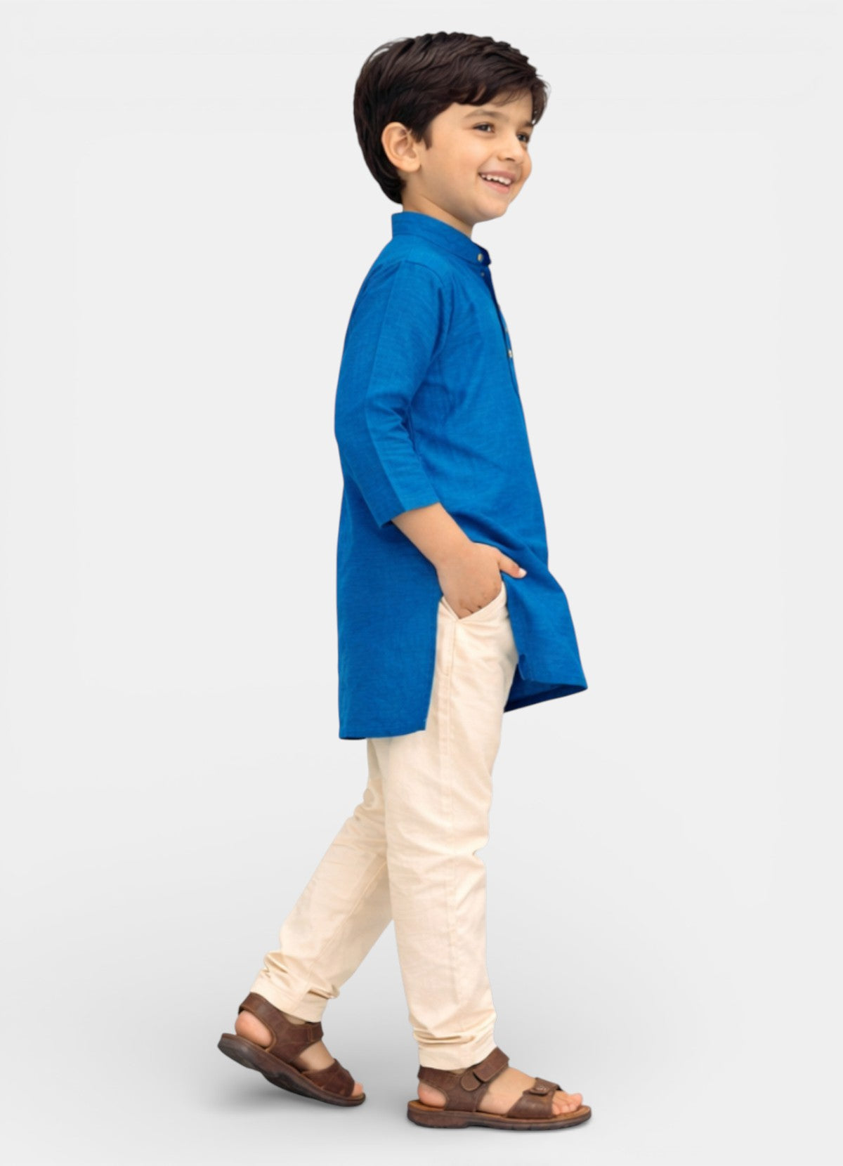 TATTVA Boys Cotton Solid Ethnic Kurta