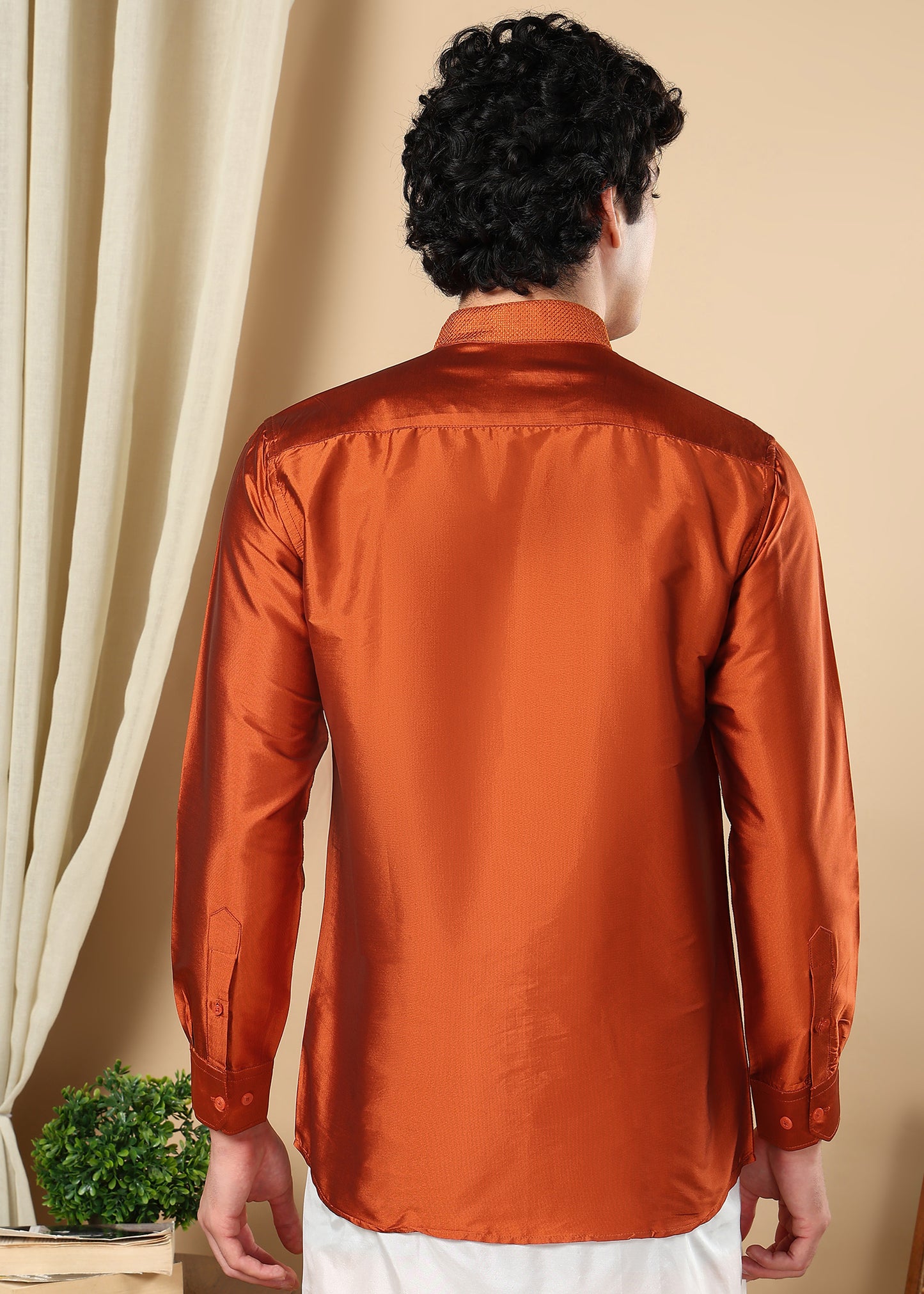 Tattva Men Copper Solid Shirt