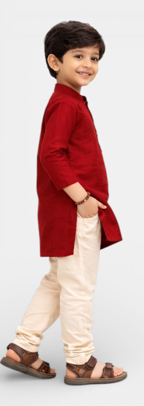 TATTVA Boys Cotton Solid Ethnic Kurta