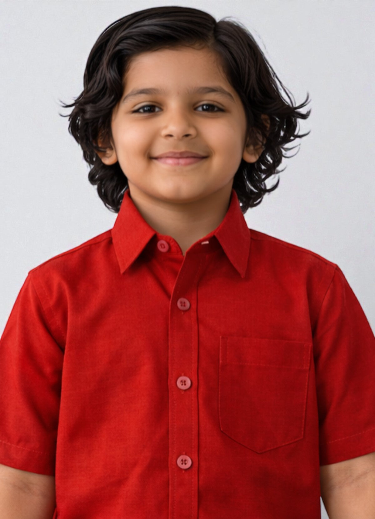 TATTVA Boys Solid Cotton Half Sleeves Shirt