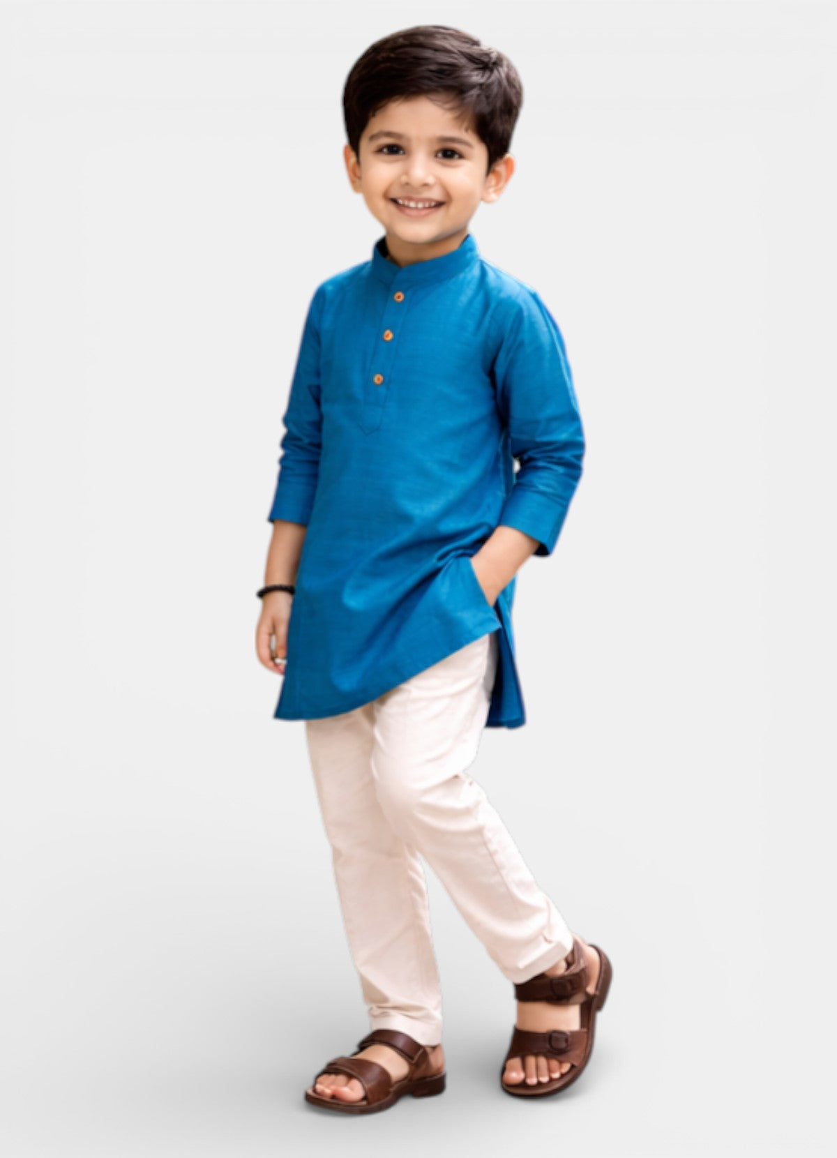 TATTVA Boys Cotton Solid Ethnic Kurta