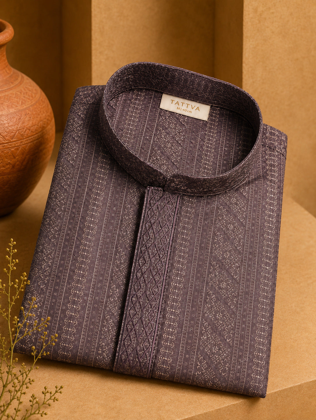 Tattva Men Printed Regular Kurta with Pyjama