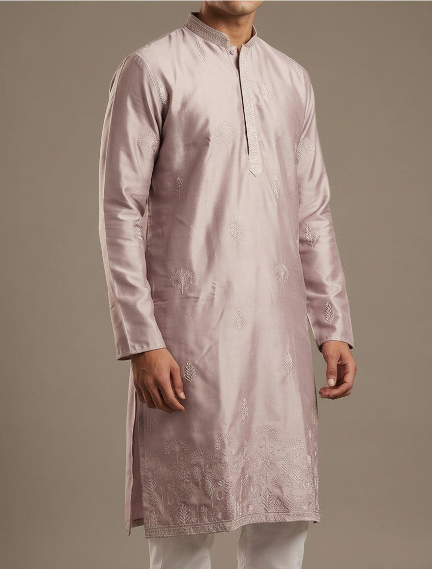 Tattva Men Embroidered Threadwork Kurta with Pyjama