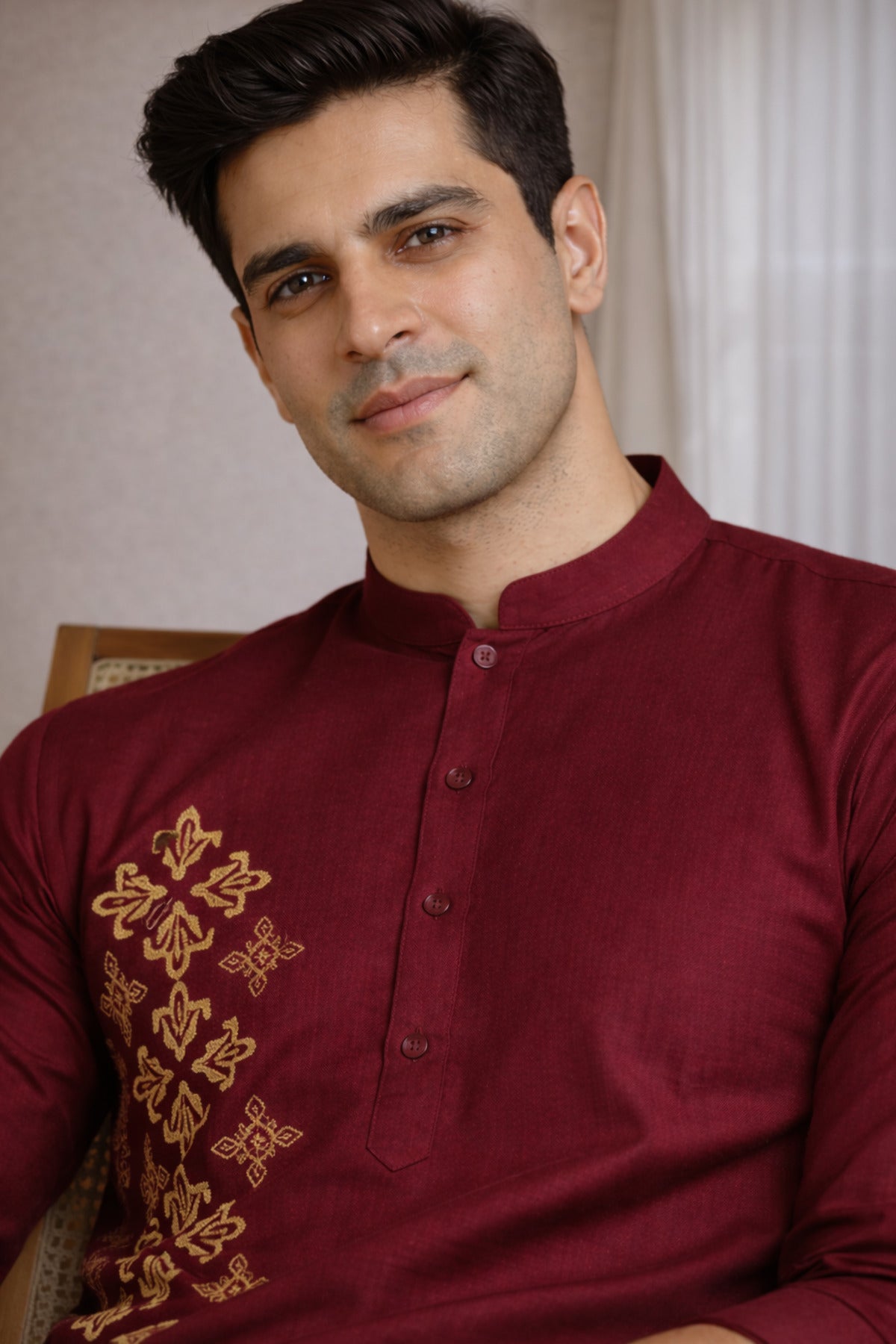 Tattva Men Premium Cotton Printed Straight Kurta