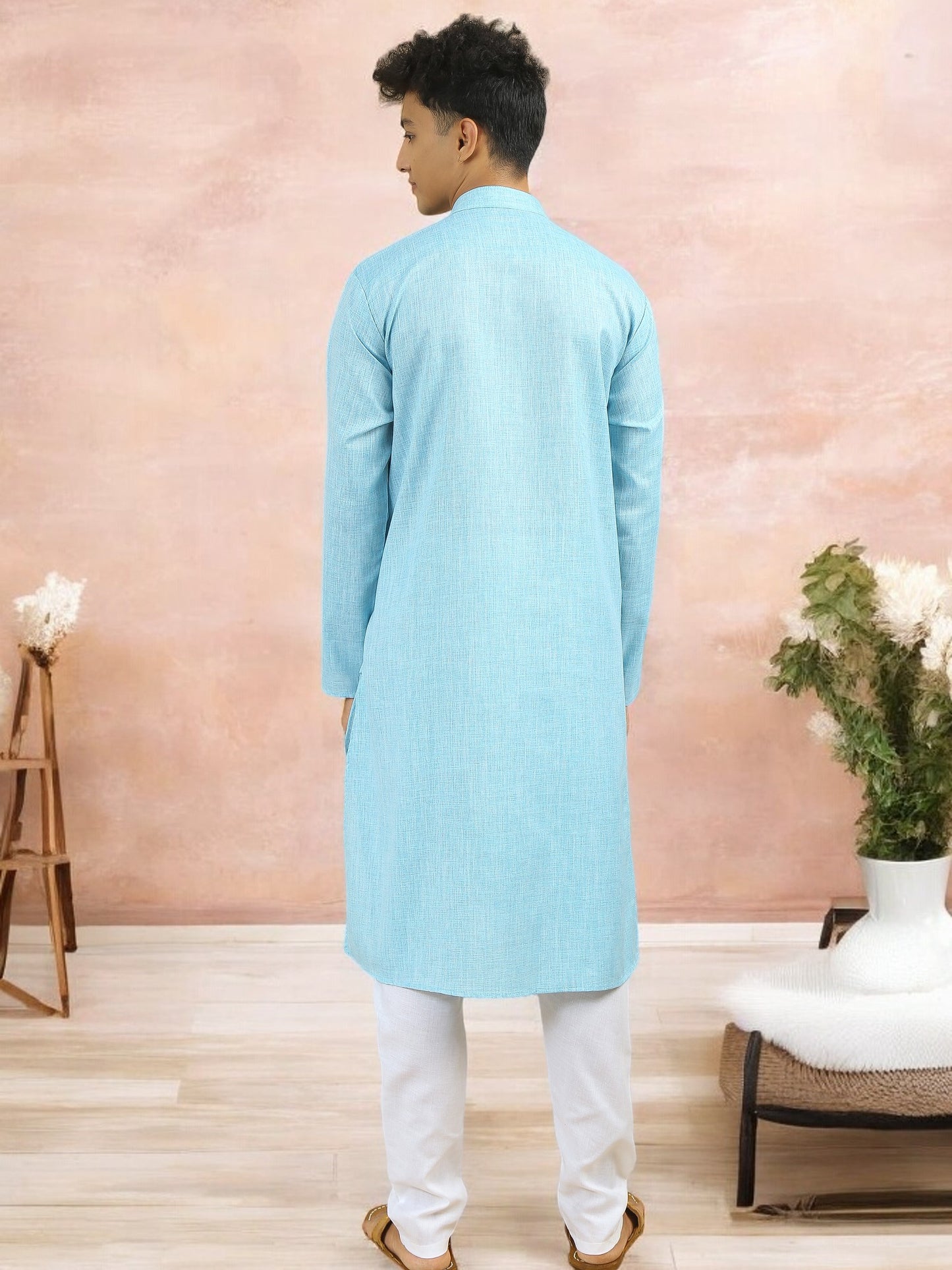 Tattva Men Cotton Blend Kurta Pyjama Set