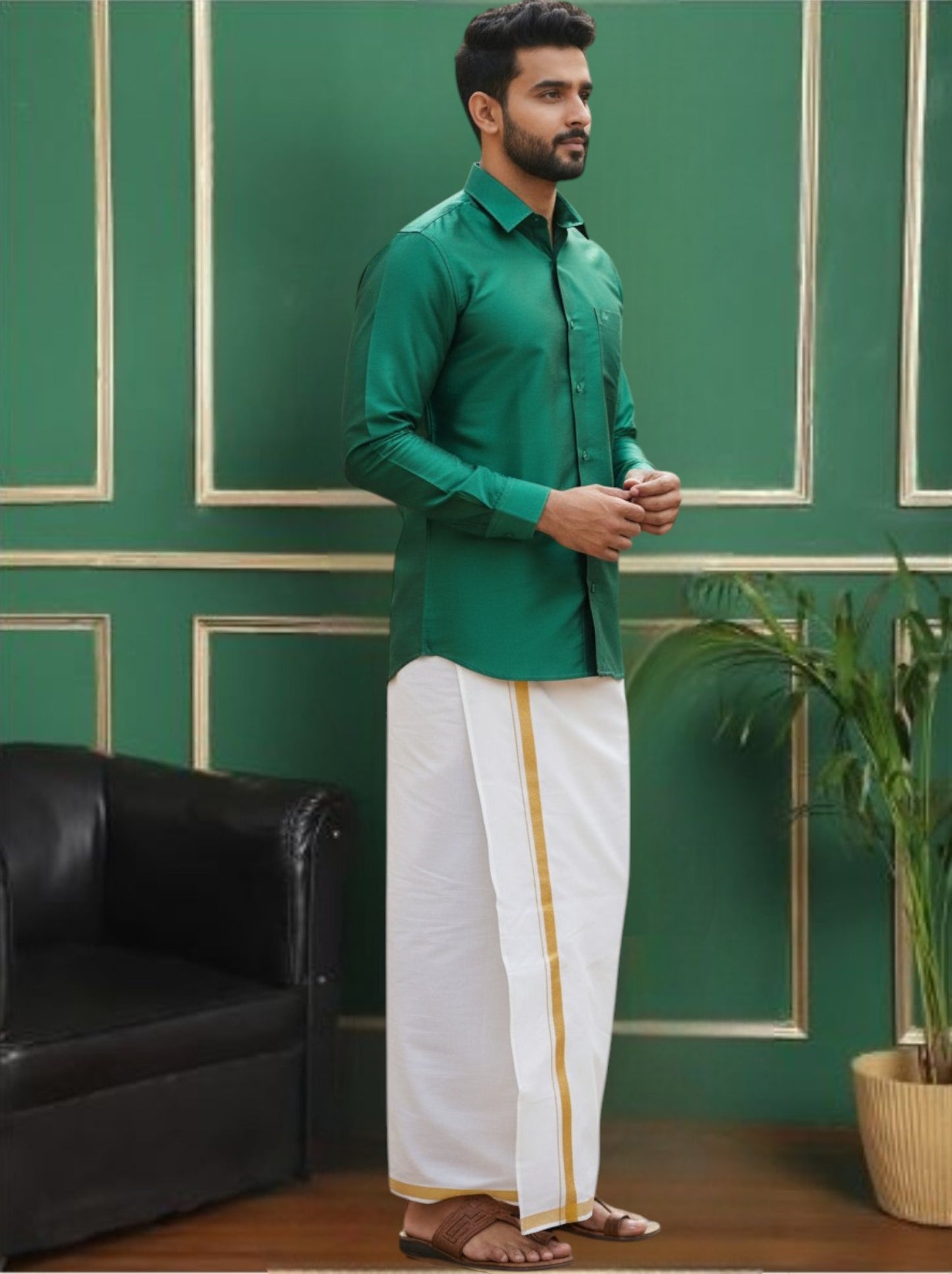 Tattva Men Classic Slim Fit Opaque Solid Casual Shirt