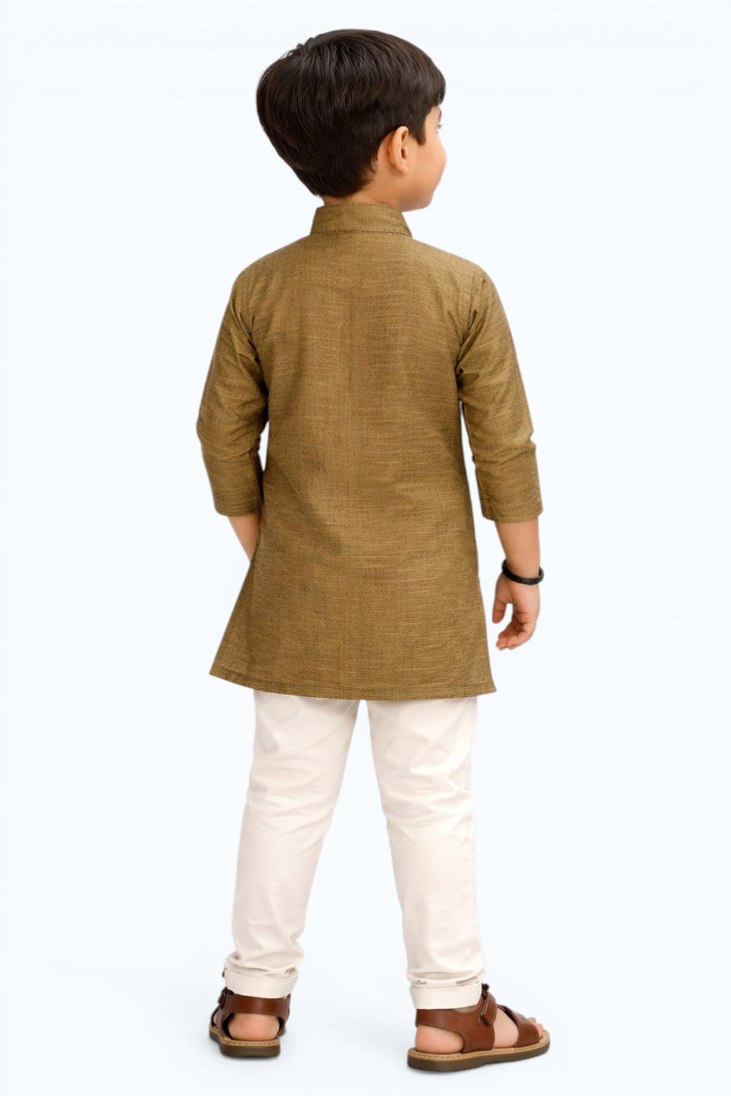 TATTVA Boys Cotton Solid Ethnic Kurta