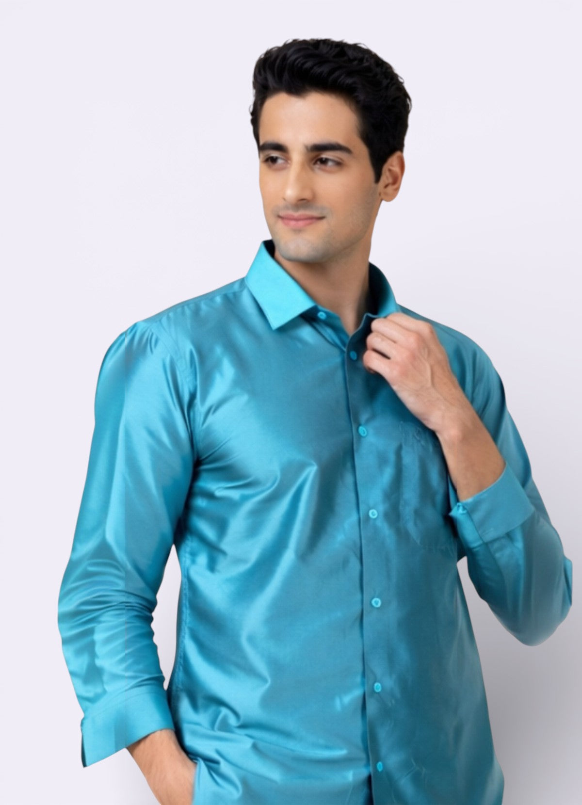 Tattva Men Solid Premium Polyester Casual Shirt