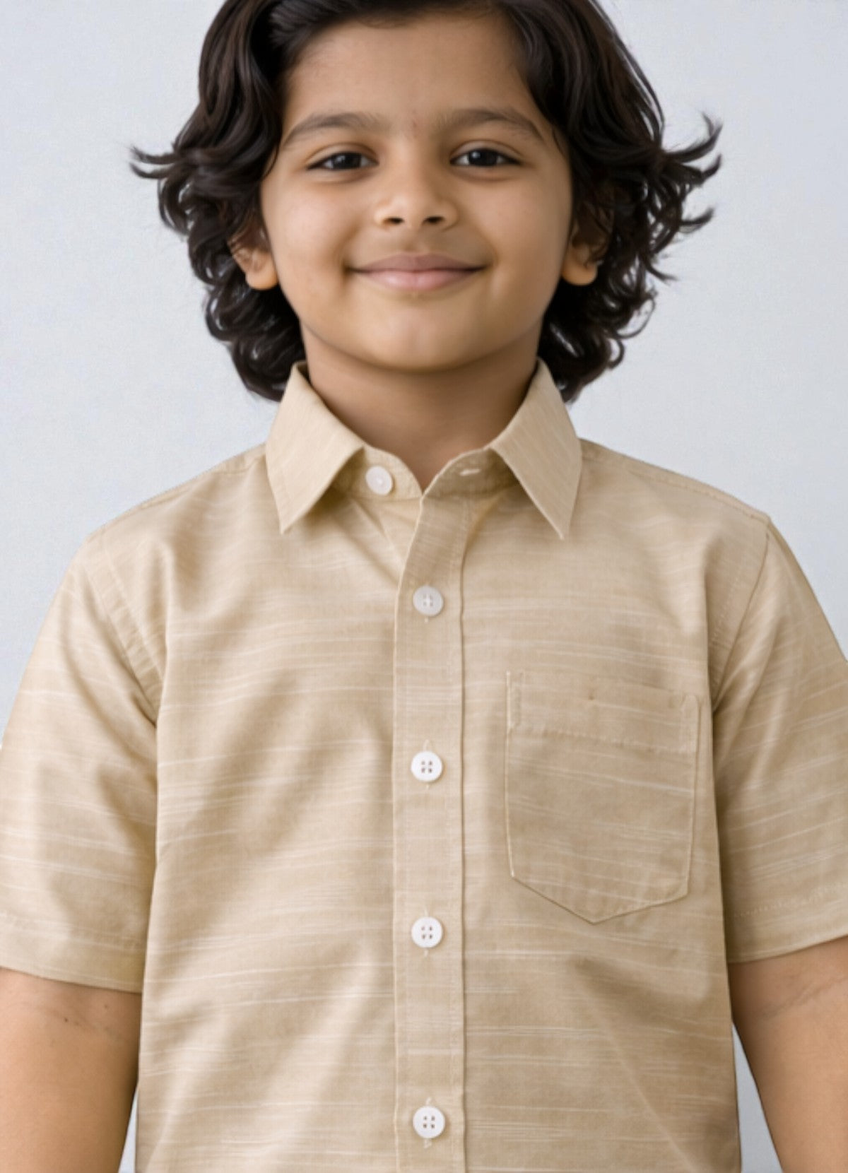 TATTVA Boys Solid Cotton Half Sleeves Shirt