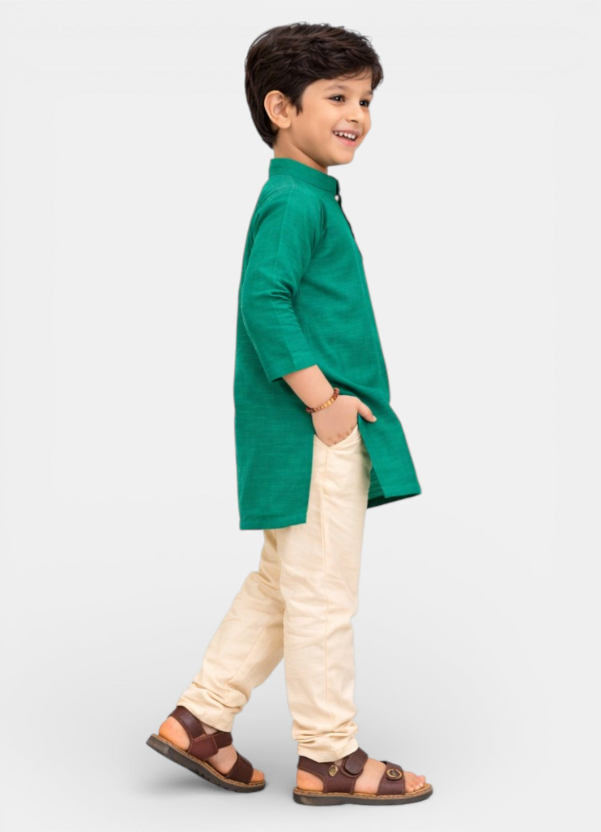 TATTVA Boys Cotton Solid Ethnic Kurta